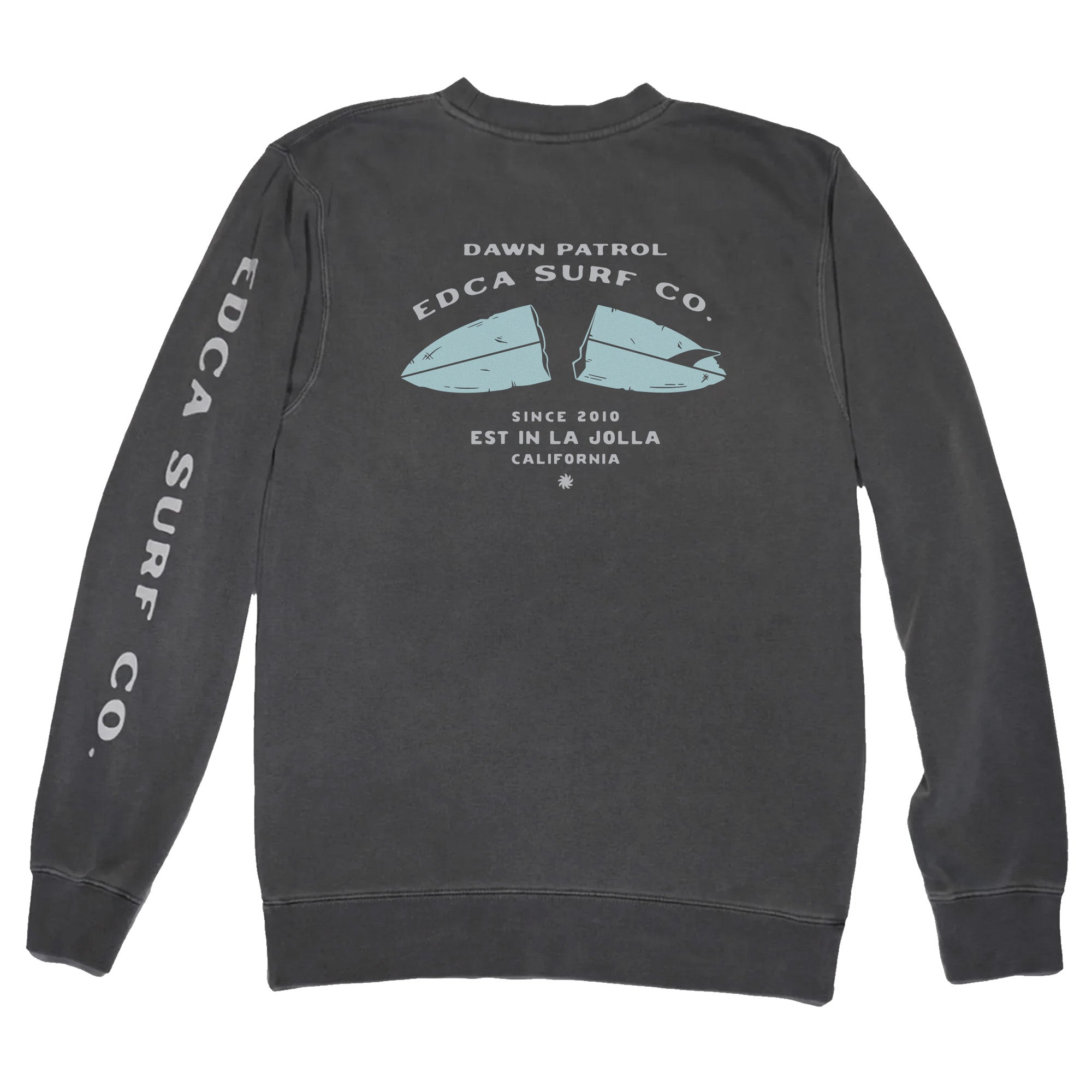 The back of the Beaterboard Crewneck long sleeve from Everyday California