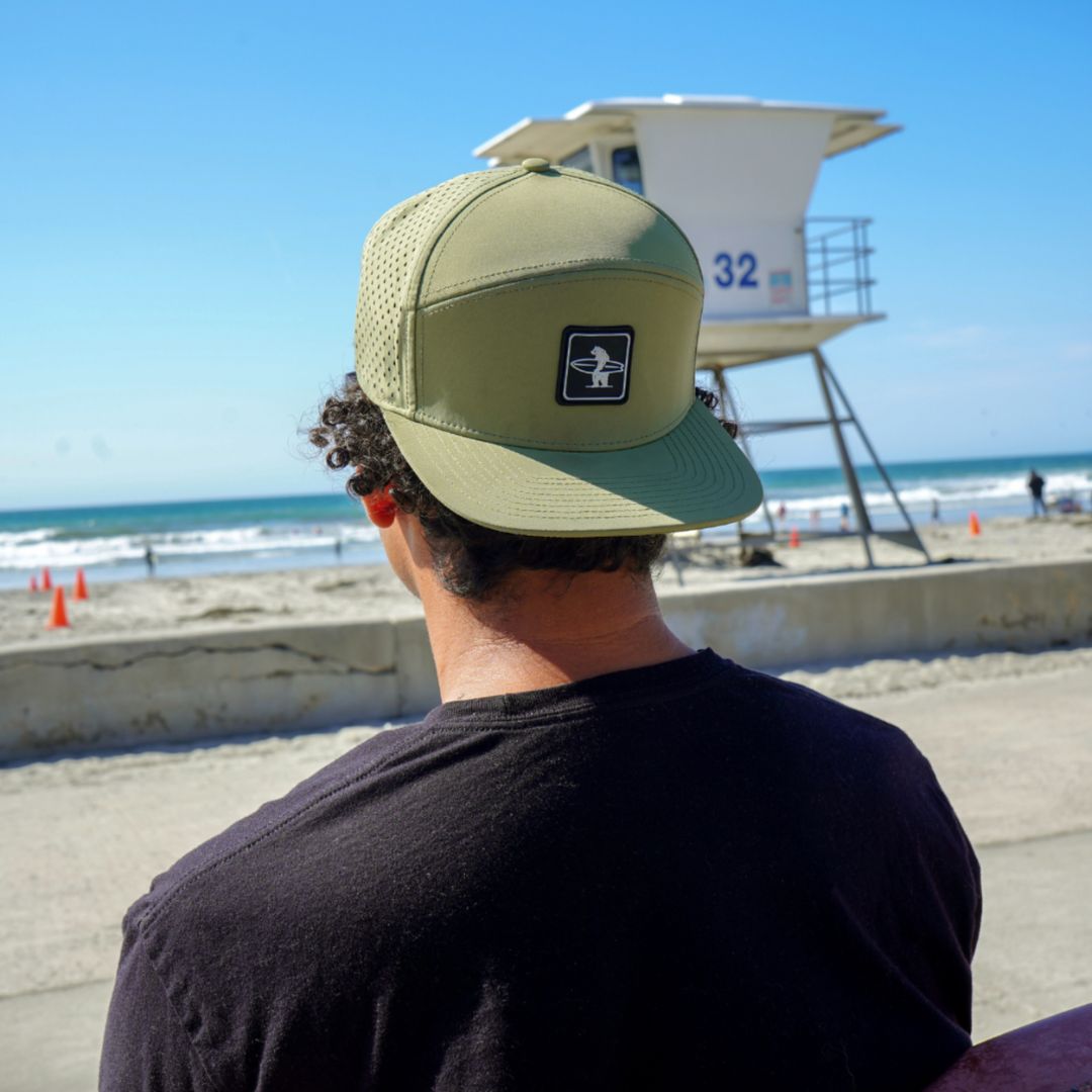 the sage cormorant hat in front of lifeguard tower 32 enjoying the sunshine in California