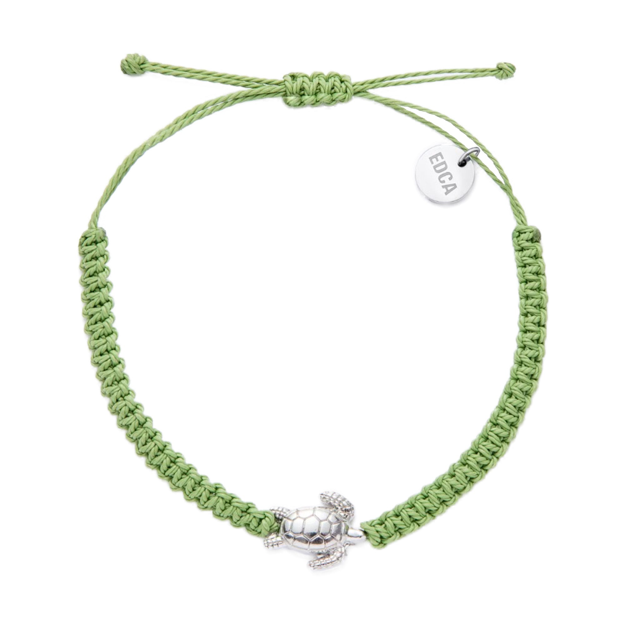 EDCA Mauka Charm Bracelet - green bracelet with turtle charm