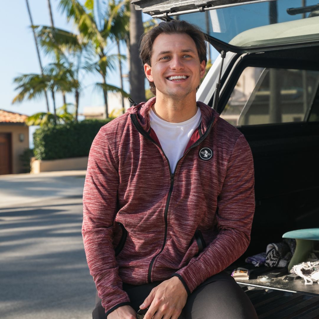 The Everyday California Palisade Hoodie ZipUp in Maroon