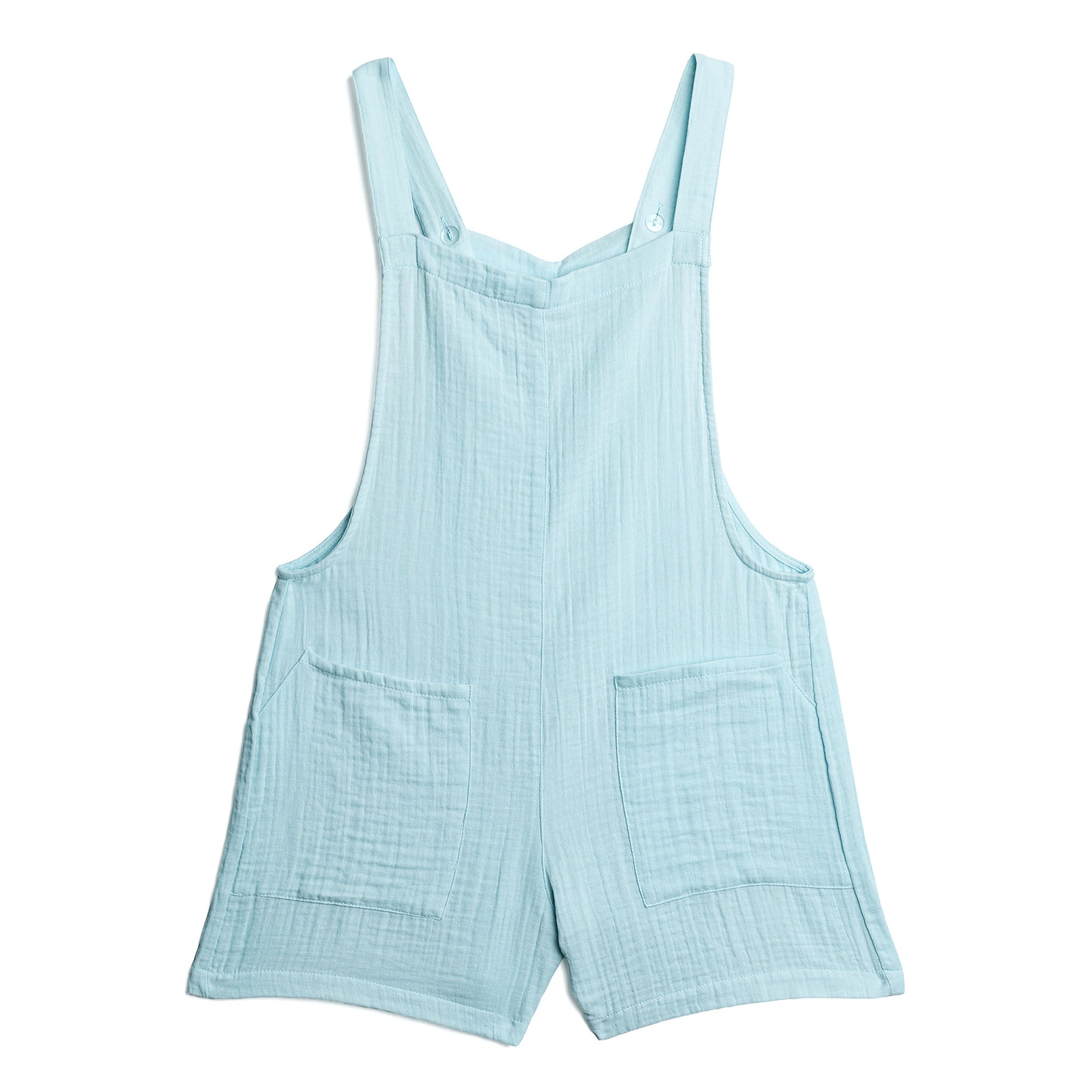 Light blue overalls on a white background