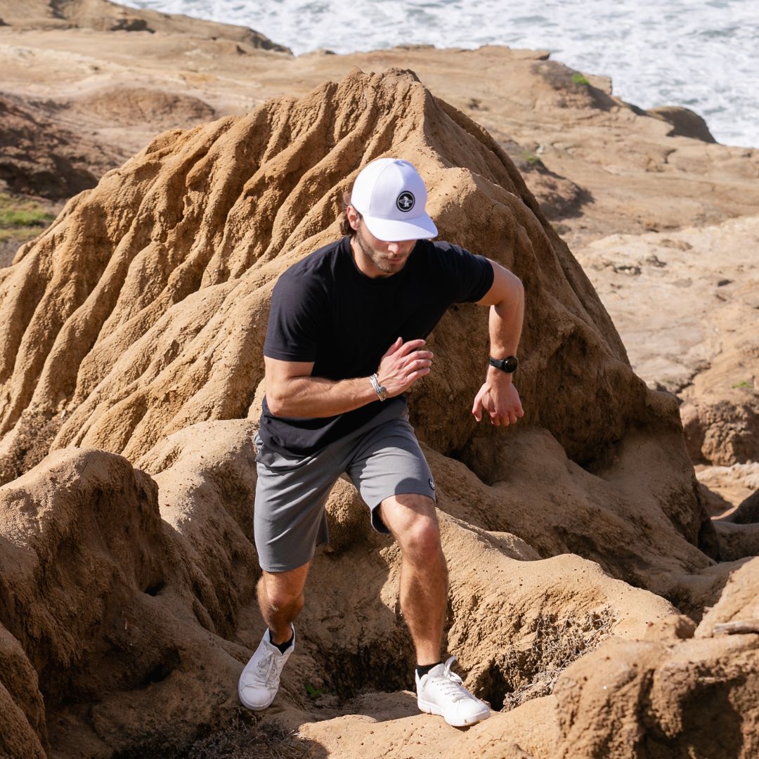 White Performance Diego Hat made for hiking, working out, golfing, etc.