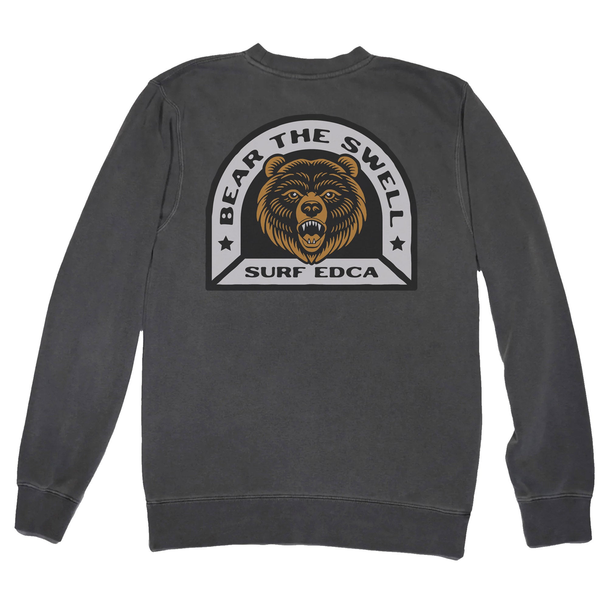 Bear the Swell Crewneck in Grey back
