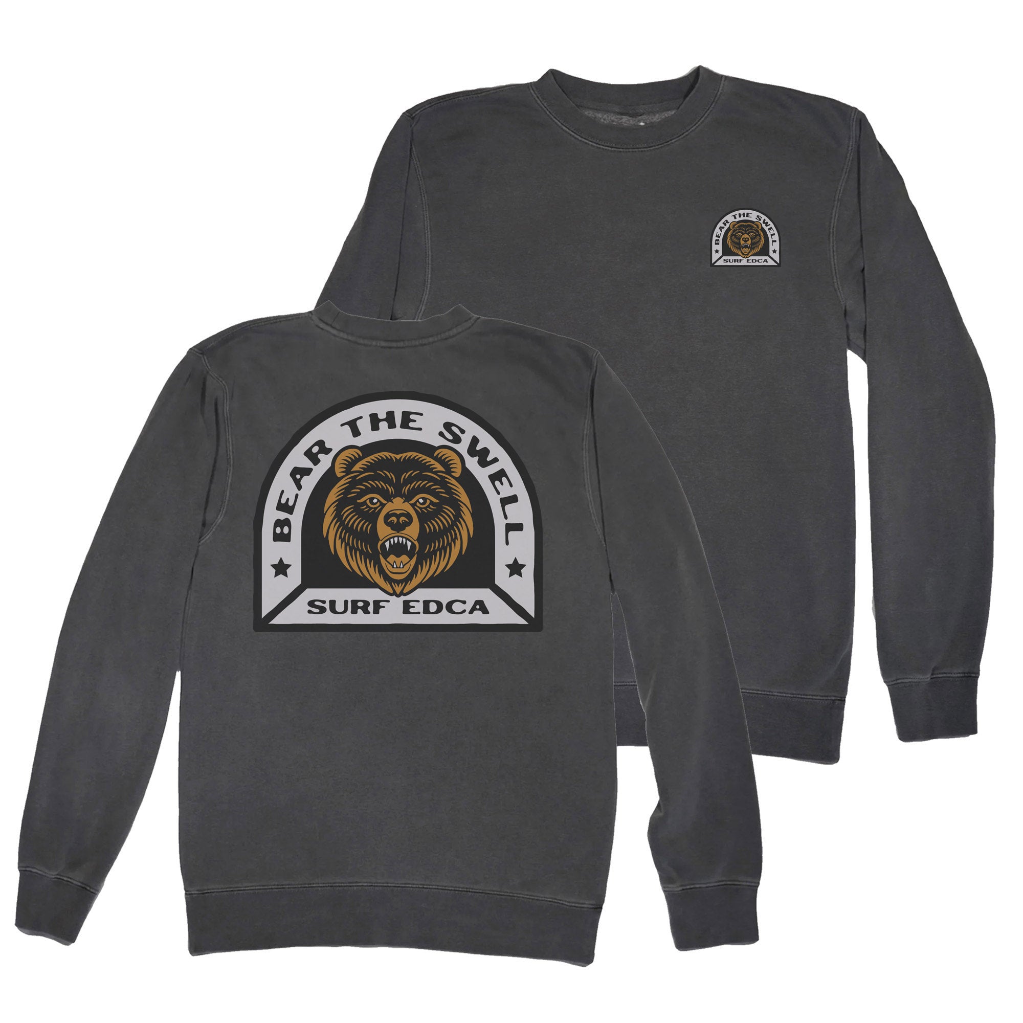 Bear the Swell Crewneck in Grey