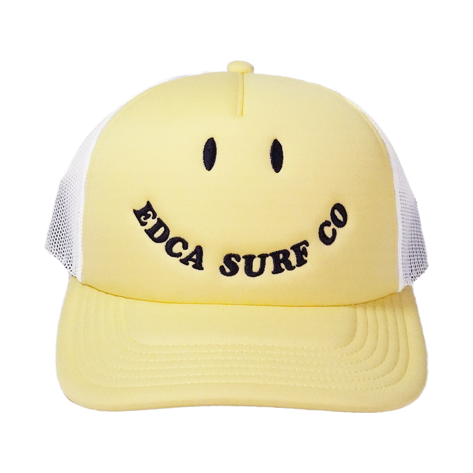 Yellow cap with 'EDCA SURF CO' text on a white background
