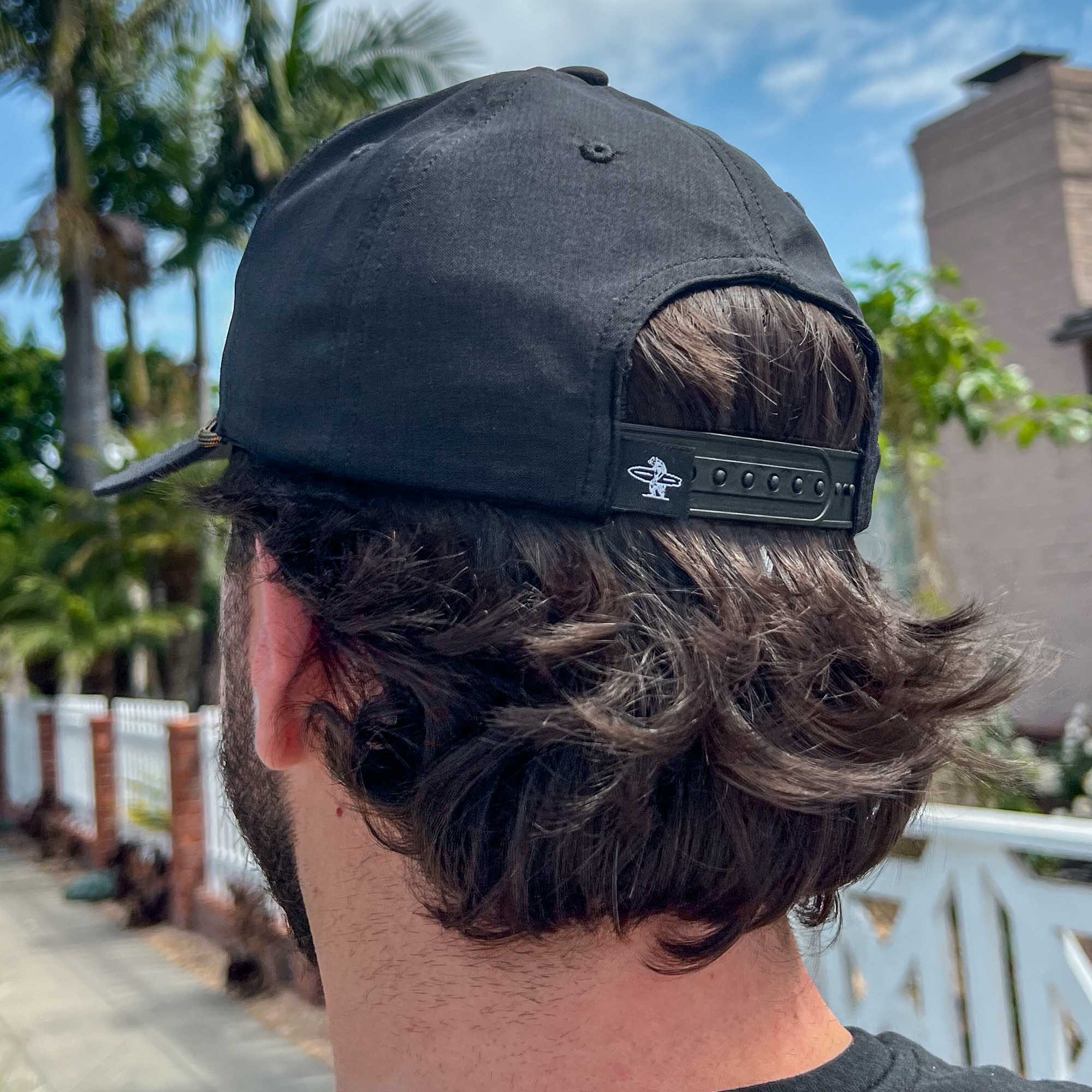 Model wearing the Everyday California Oakdale Hat in La Jolla, California.