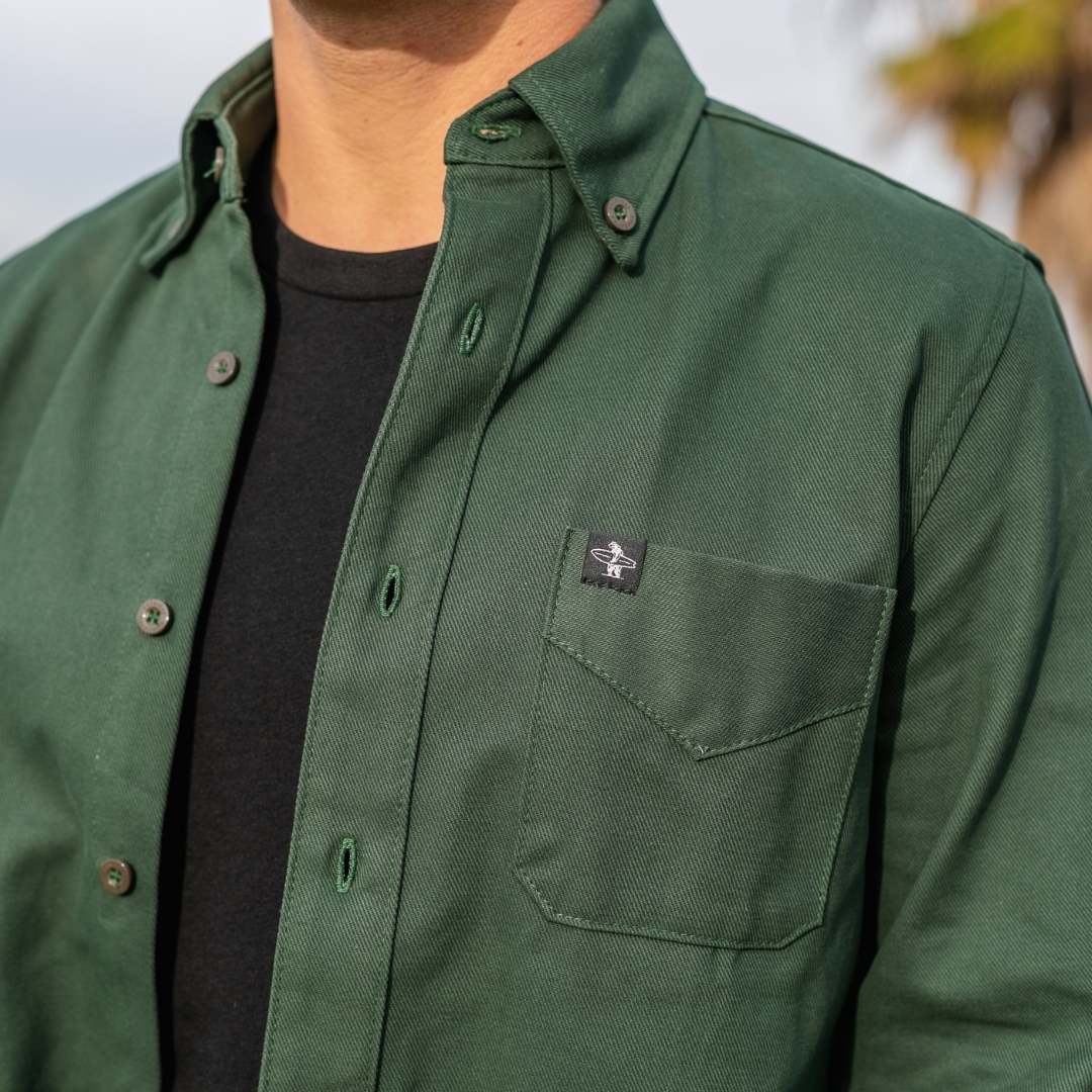Everyday California Men's Cliffside Button Down Green