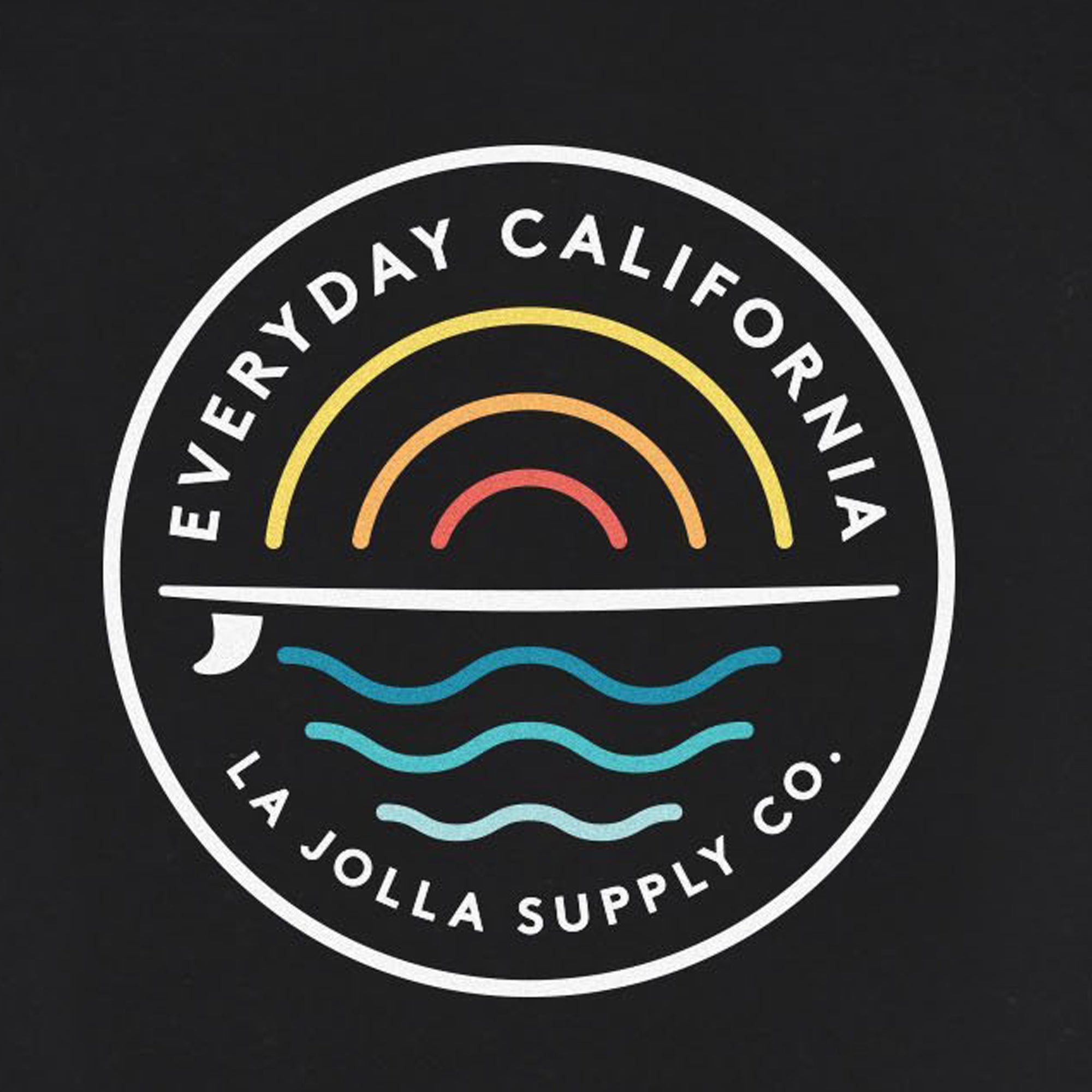 Everyday California’s best selling Cabrillo tee. Pretend that summer never has to end with this relaxed fit tee. Sun, surf and sea graphic on the front and back.