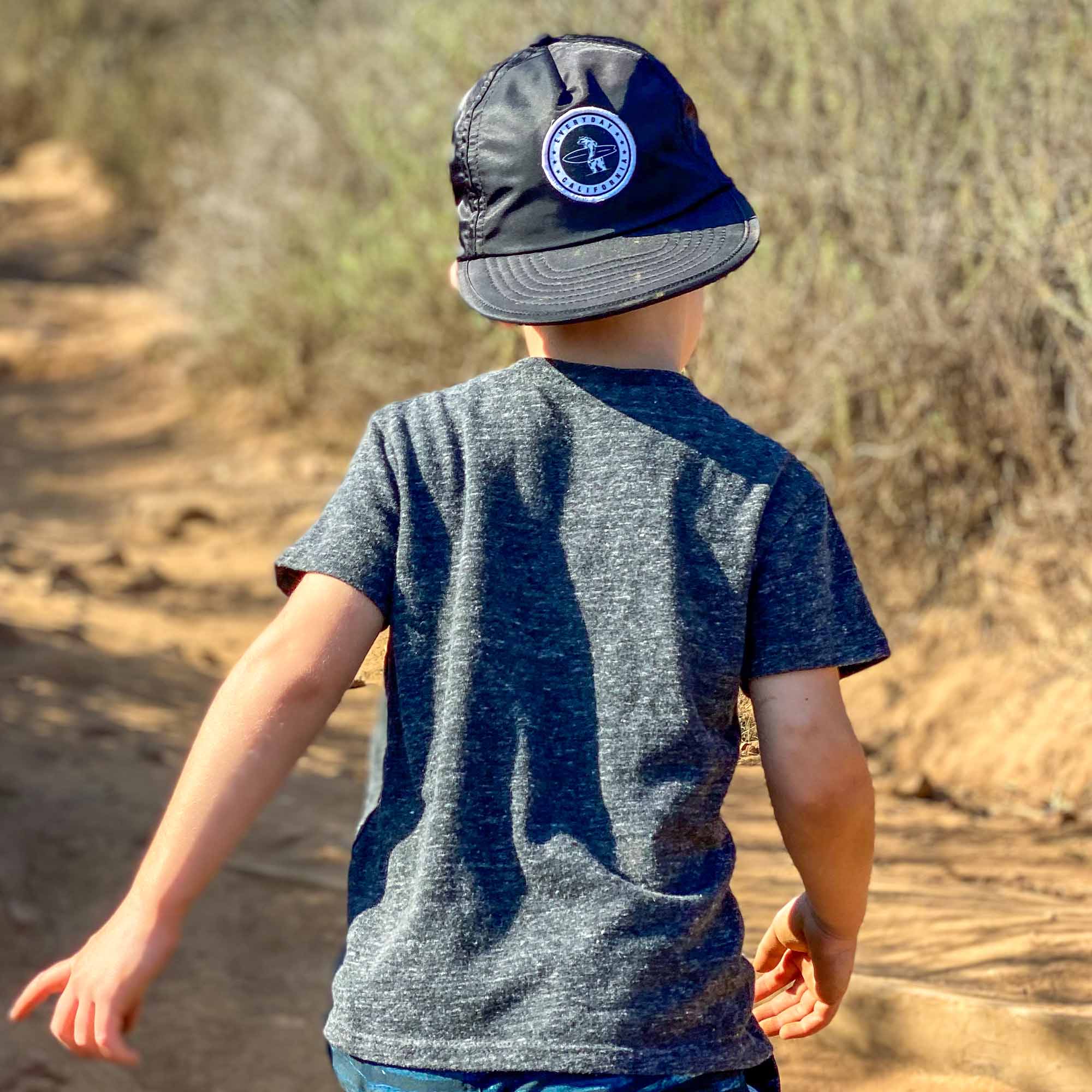 Everyday California Kid's Waterproof Snapback Hat Black