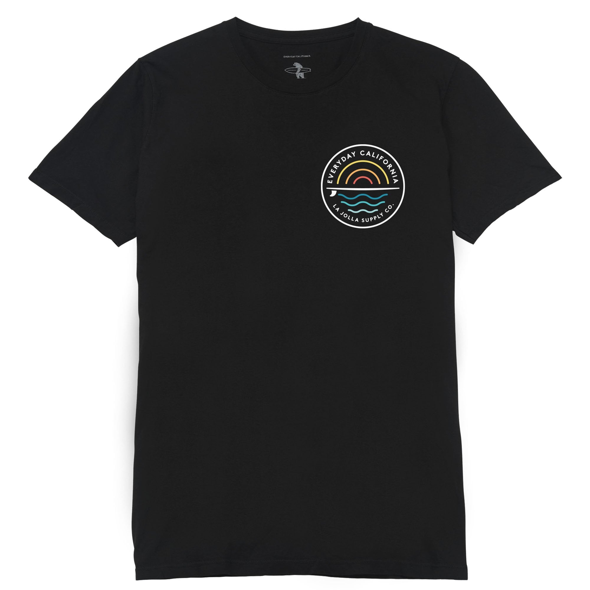 Everyday California’s best selling Cabrillo tee. Pretend that summer never has to end with this relaxed fit tee. Sun, surf and sea graphic on the front and back.  