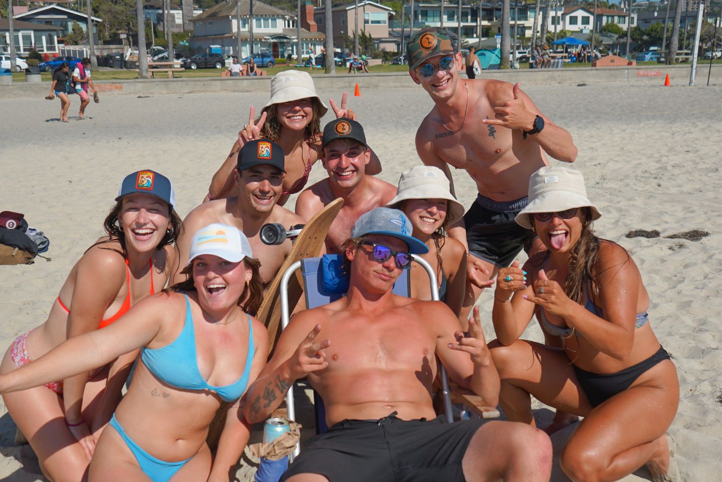 tan beach people on the San Diego California sand 