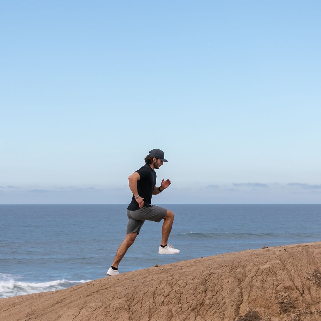 Grey Lazy Daze Performance lounge Short from Everyday California perfect for working out, hiking, or just lounging 