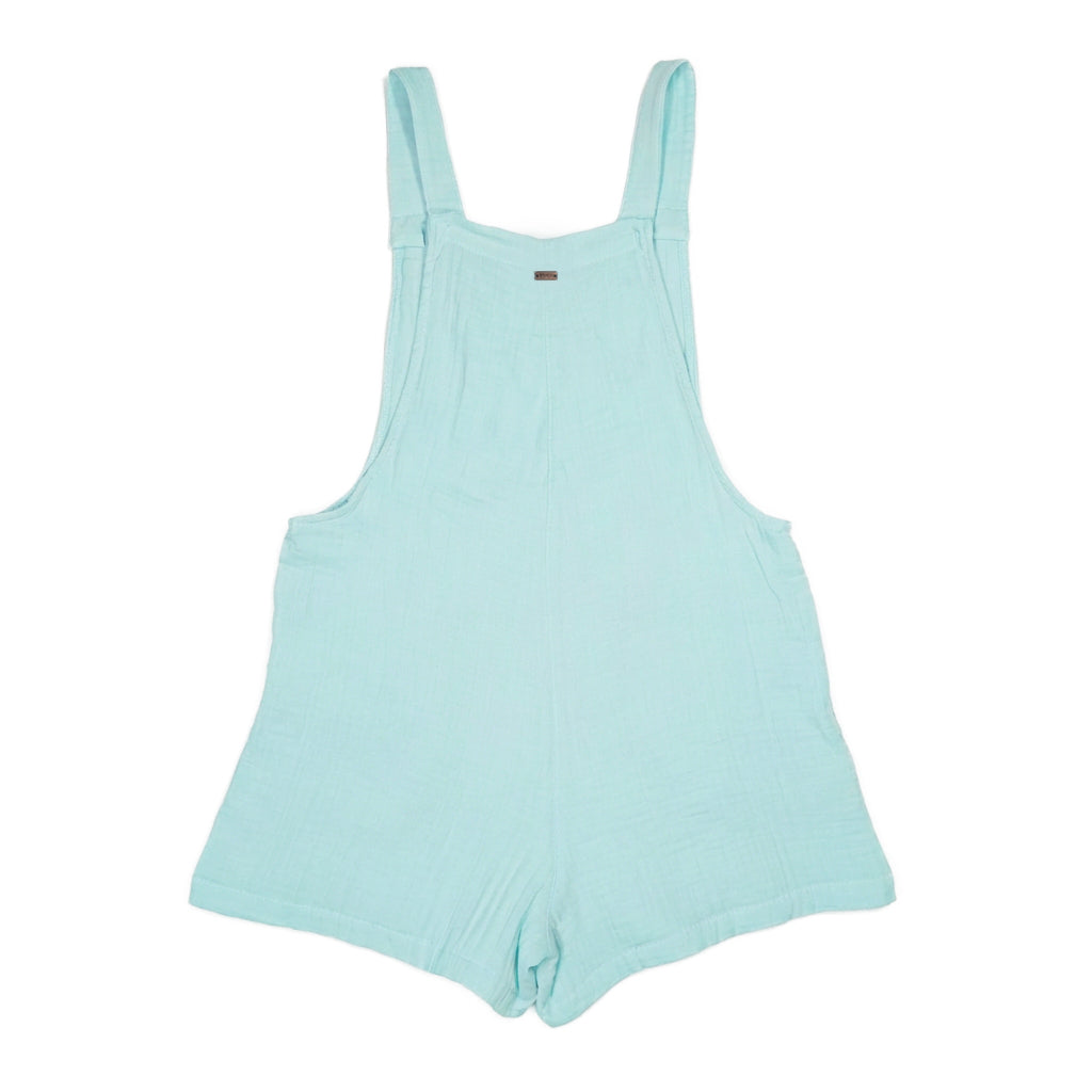 Light blue romper on a white background