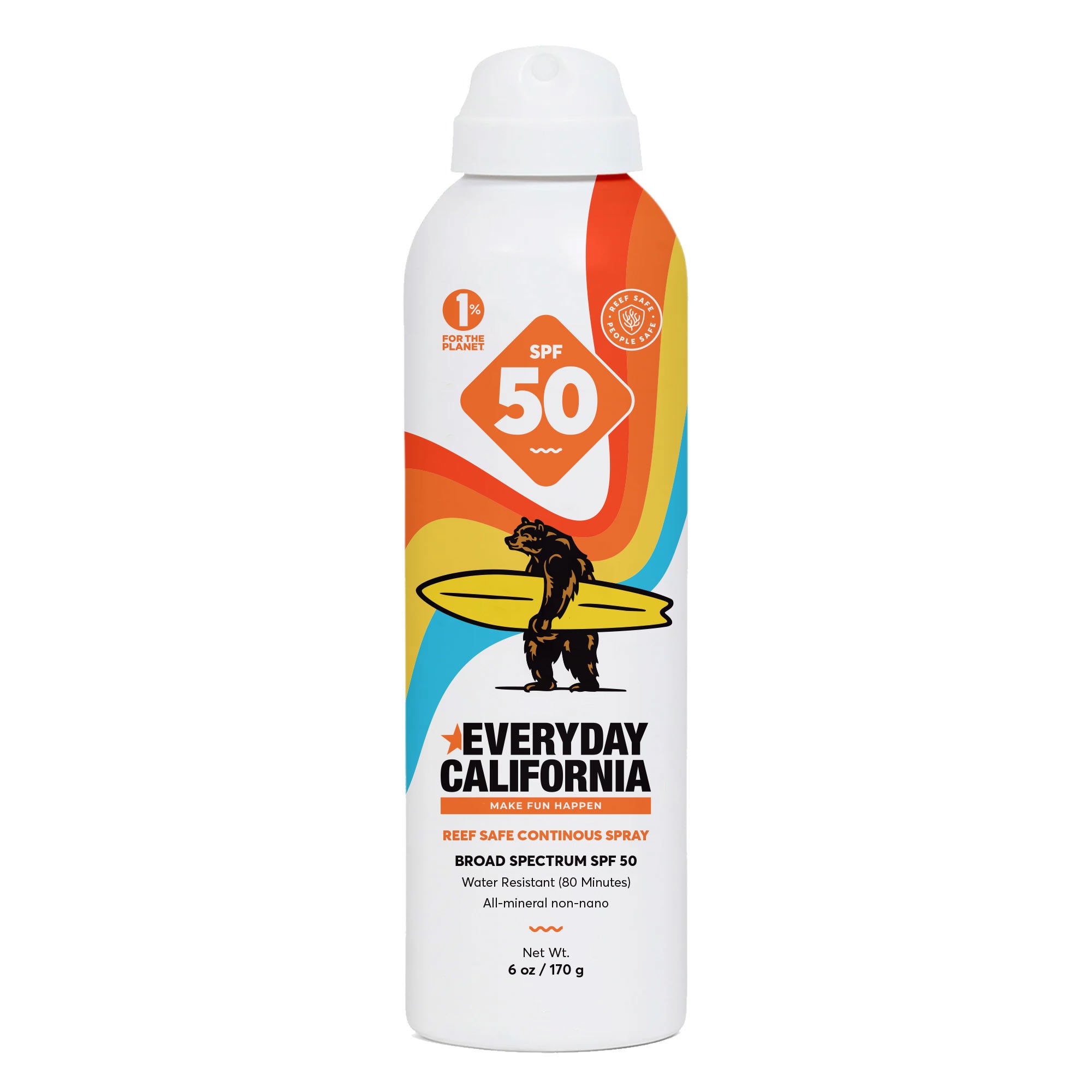Spray continuo de protector solar Mineral SPF 50 Reef Safe