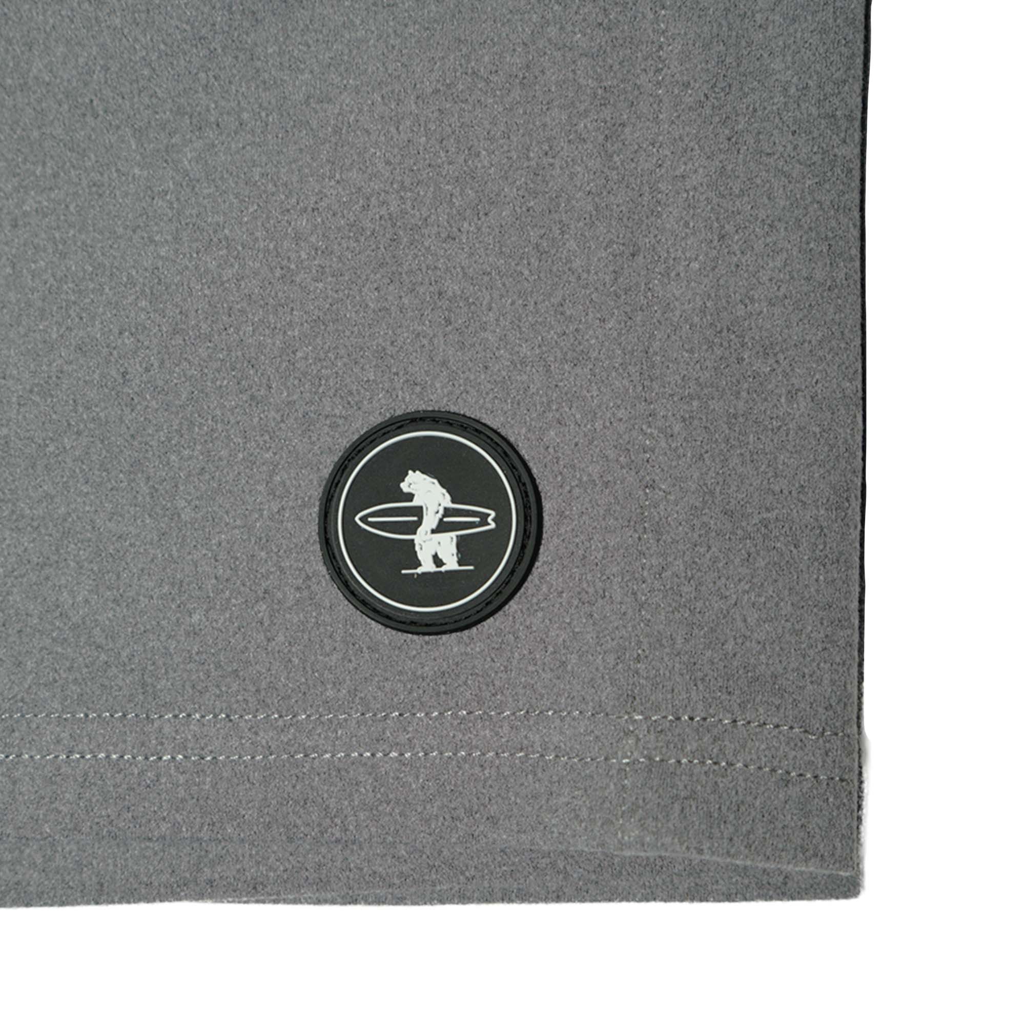 Lazy Daze Grey Shorts Closeup logo
