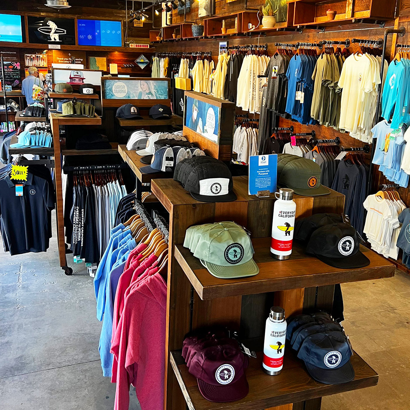 Photo of the inside of the Everyday California store in La Jolla, California