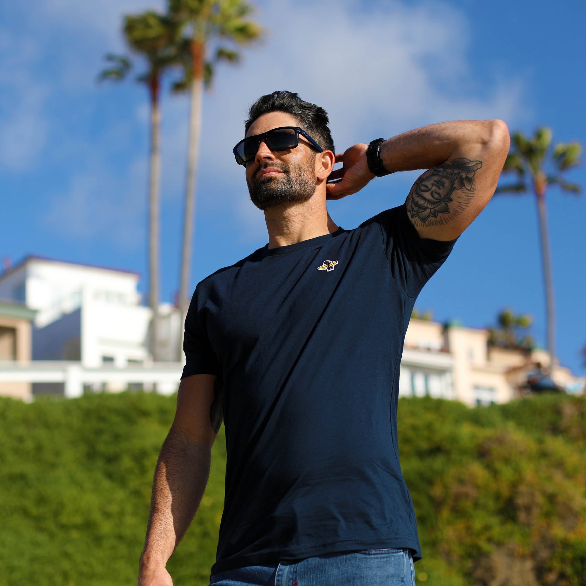 Everyday California Barbara Tee in Navy on Man