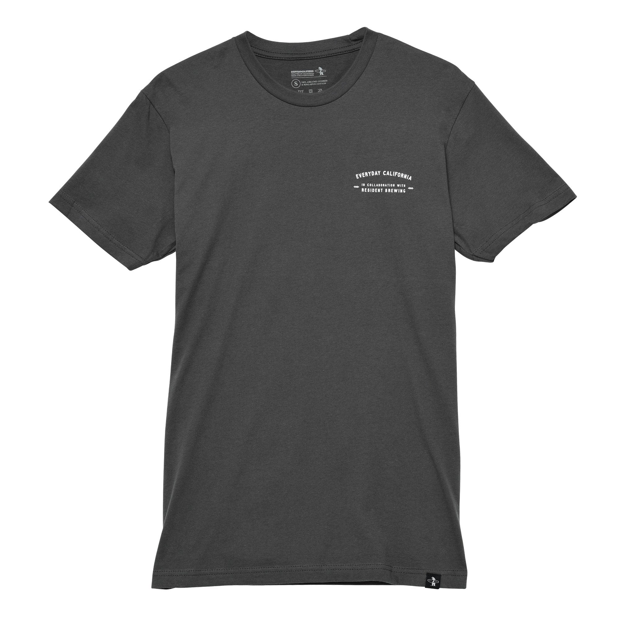 Everyday California Brewmaster Tee - grey tee with back graphic featuring Brutus the Bear logo holding a beer